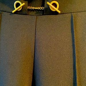 Black dress pants with toggle accent